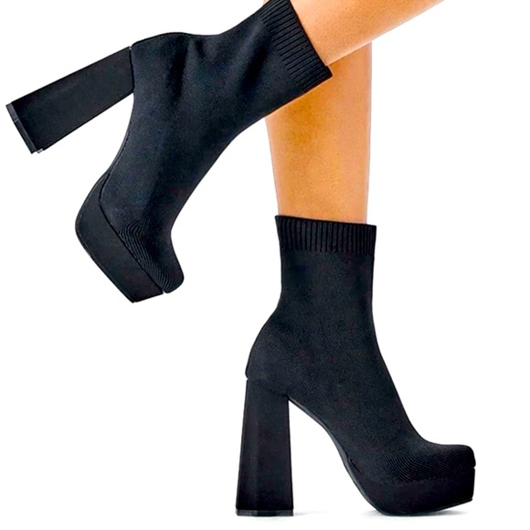 Knit Chunky boot heeled sock size 6 NEW - Picture 1 of 7